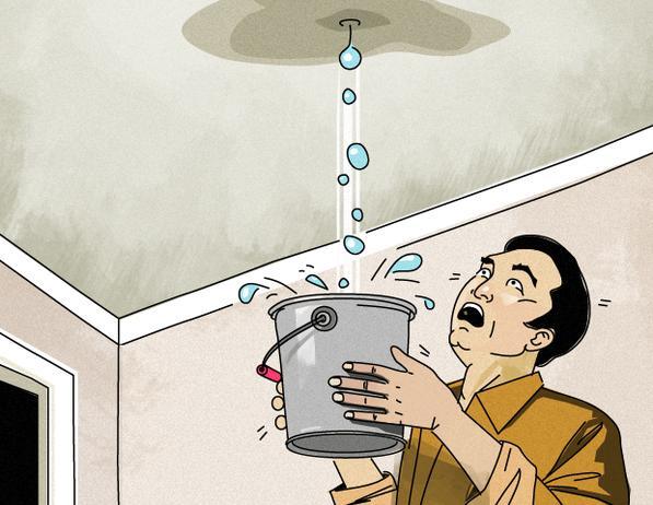 Image of a person with a leaky ceiling