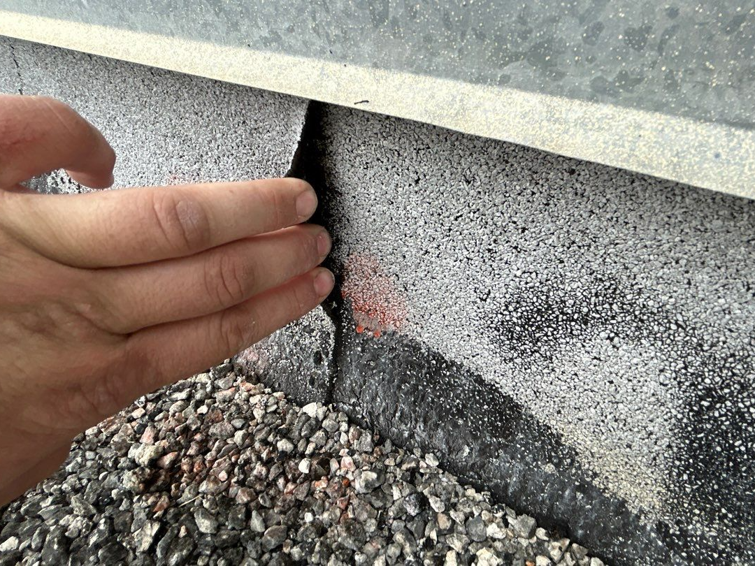 Failed Roof Seam